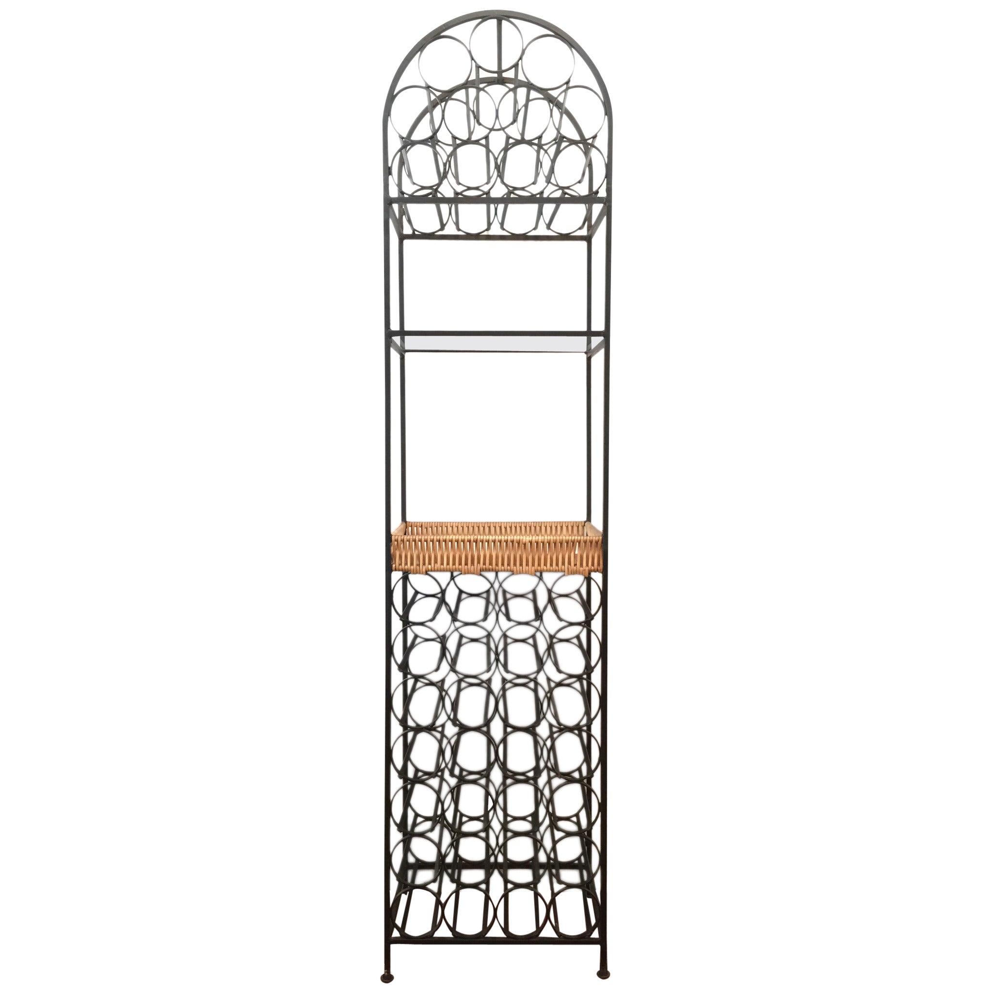 Iron Wine Rack Designed by Arthur Umanoff For Sale