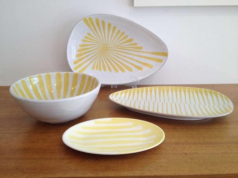 Four Pieces of Lee Rosen Ceramics for Design Technics In Good Condition For Sale In Tarrytown, NY