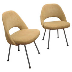 Pair of Eero Saarinen Executive Side Chairs by Knoll