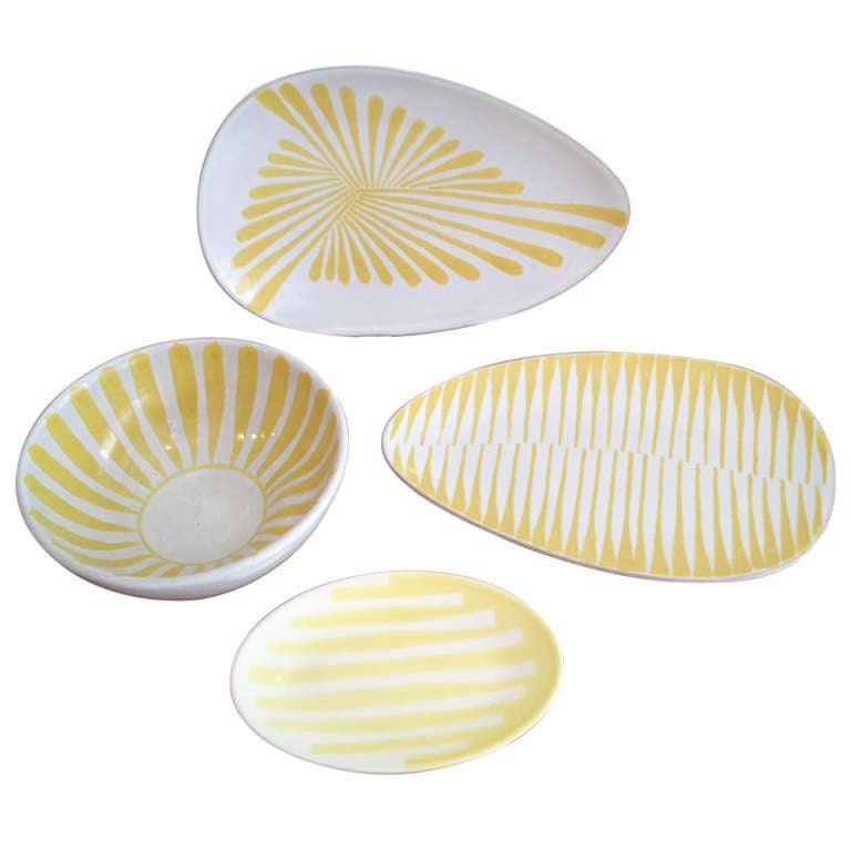 Four Pieces of Lee Rosen Ceramics for Design Technics at 1stdibs