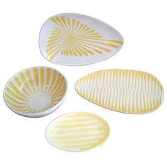 Four Pieces of Lee Rosen Ceramics for Design Technics