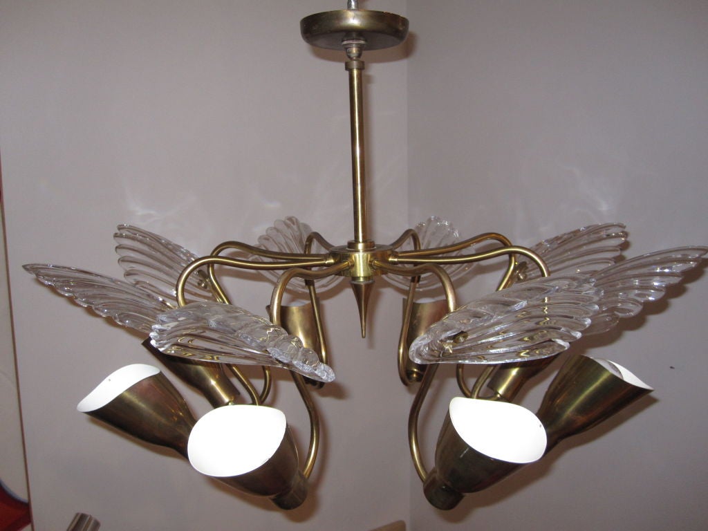 Orrefors Eight Arm Light Fixture