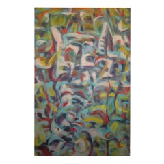 Large Abstract Painting by De Forrest Ribley (1912 - 1975)