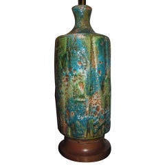 Large Ceramic  Lamp in the Style of Marcello Fantoni
