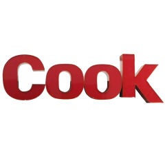 Vintage Large Cook Advertising Sign