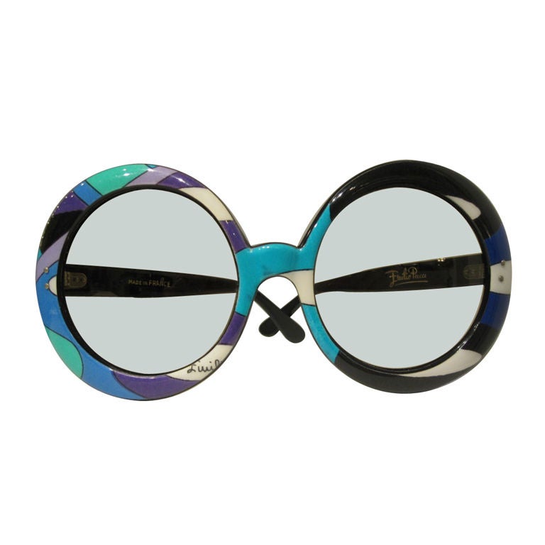 Pair of Vintage Oversized Sunglasses Designed by Emilio Pucci at 1stdibs