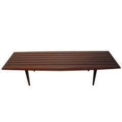 Slatted Wood Bench / Coffee Table