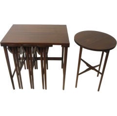 Set of Four Occasional Tables Housed in Table by Bertha Schaefer