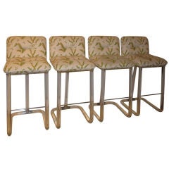 Set of Four Bar Stools Designed by Leon Frost