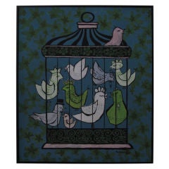 1960's Whimsical Painting, Signed and Dated