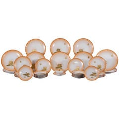 Fabulous Art Deco Inspired Hand-Painted Complete Dinner Service for 12-60 Pieces 4