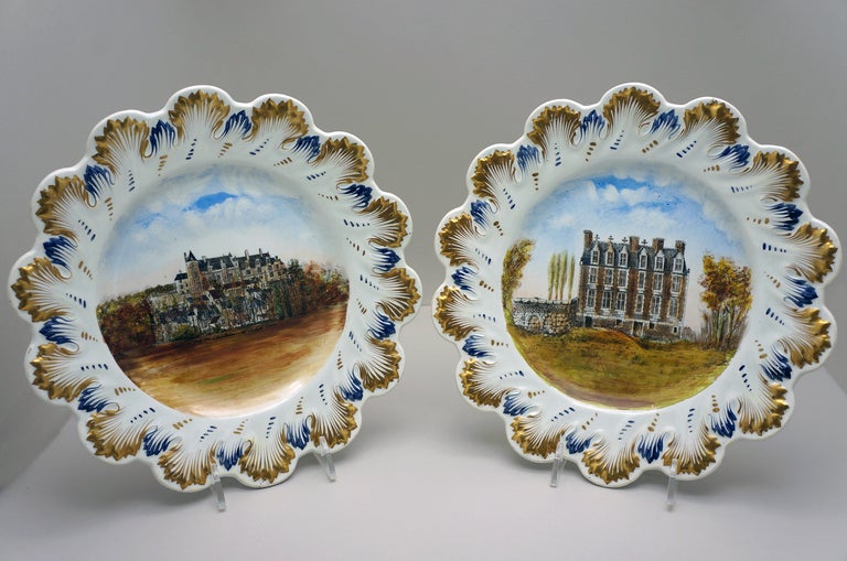 20th Century Twelve 19th Century French Hand Painted Cabinet Plates For Sale