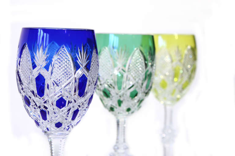 Baccarat Tsar/Czar Cut to Clear Goblets In Excellent Condition In Great Barrington, MA