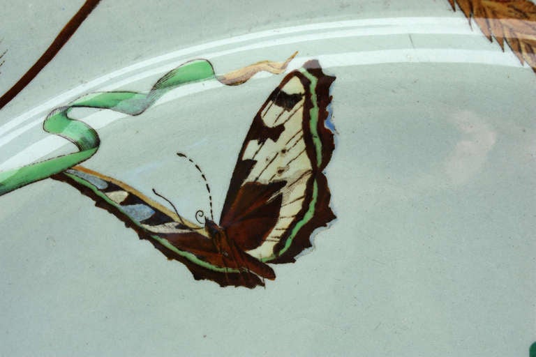 Hand-Painted Minton 19th Century Aesthetic Movement Celadon Serving Pieces For Sale