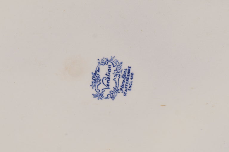 19th c English Blue & White Transfer Foot Bath 4