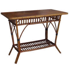 Antique Stick Wicker Table