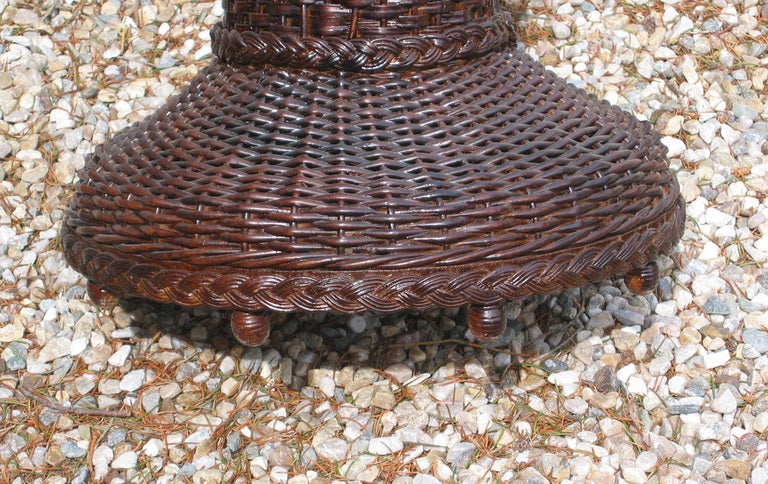Victorian Wicker Pedestal For Sale 1