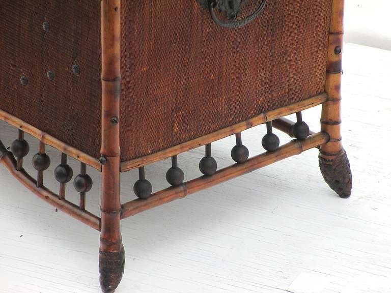 19th Century Bamboo Trunk/Coffee Table