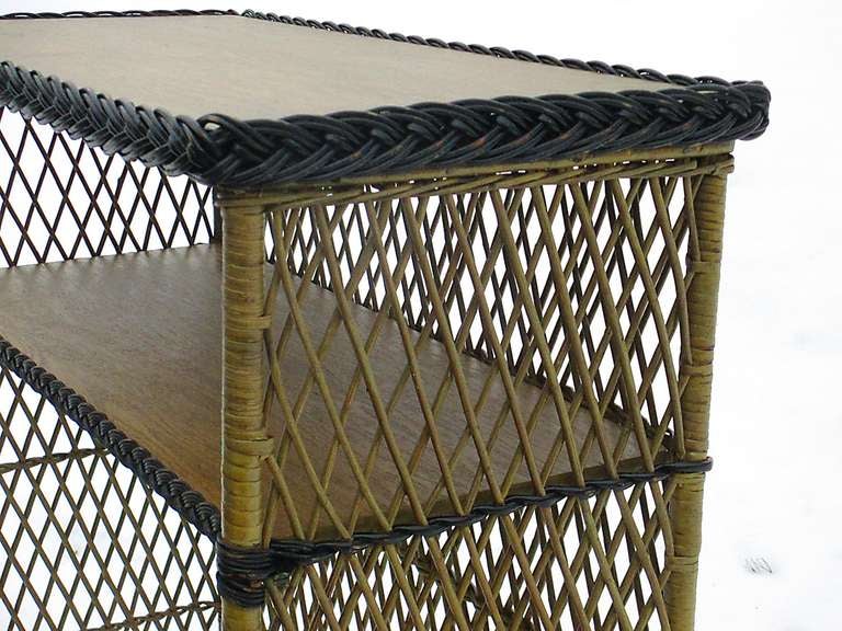 20th Century Antique Wicker Dry Bar For Sale