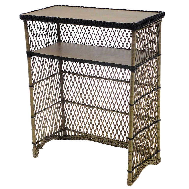 Antique Wicker Dry Bar at 1stdibs Antique Wicker Dry Bar at 1stdibs