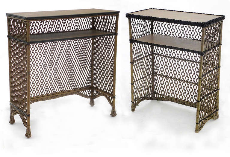 Antique Wicker Dry Bar For Sale 4