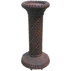 Antique Victorian Wicker Pedestal