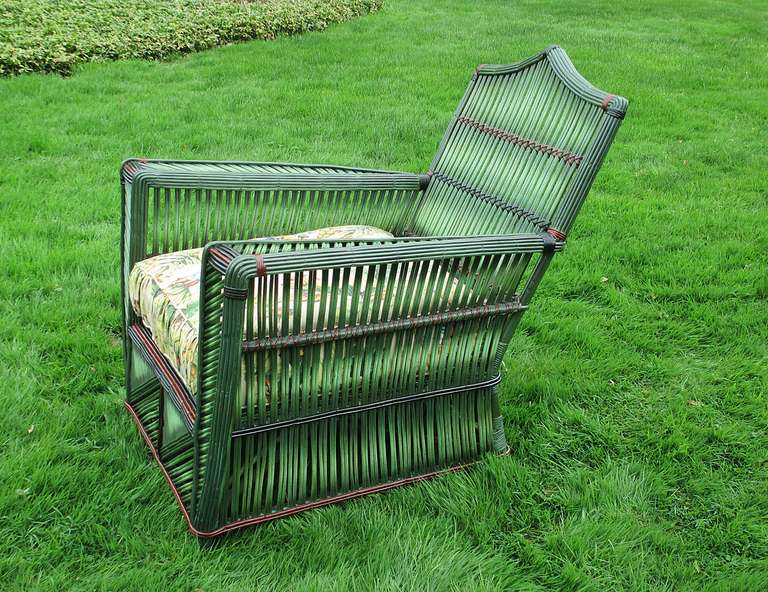 Four-Piece Stick Wicker Set In Excellent Condition For Sale In Sheffield, MA