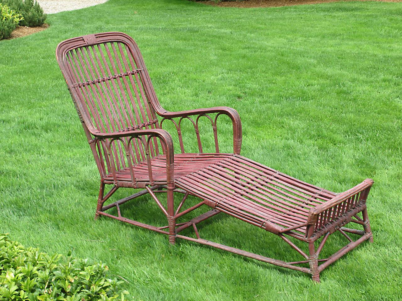 Stick Wicker Chaise Lounge