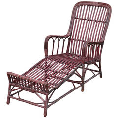 Stick Wicker Chaise Lounge