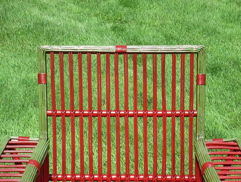 20th Century Stick Wicker Armchair For Sale