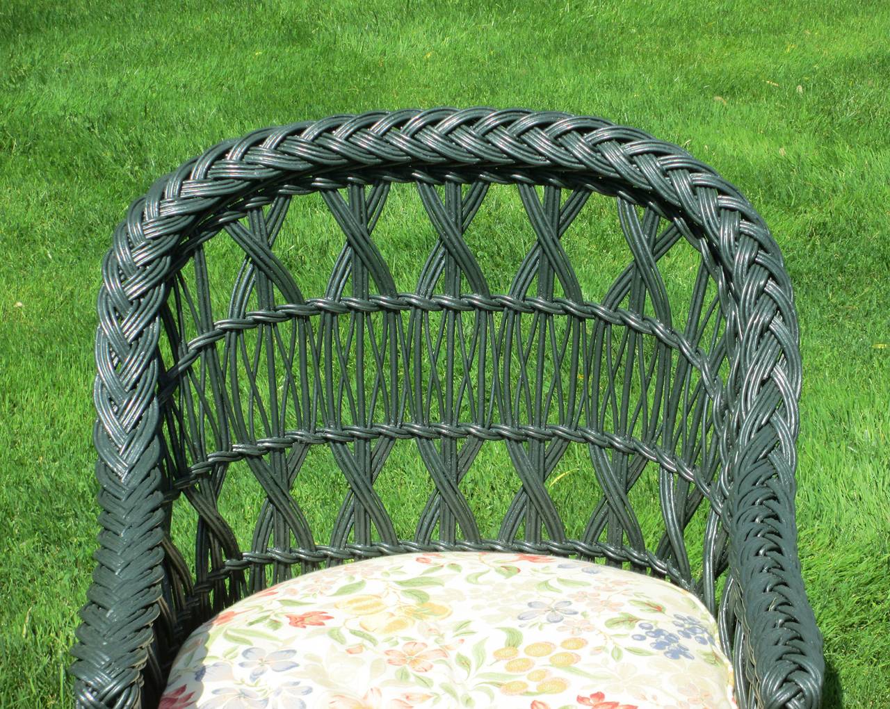 Reed Bar Harbor Wicker Armchair For Sale