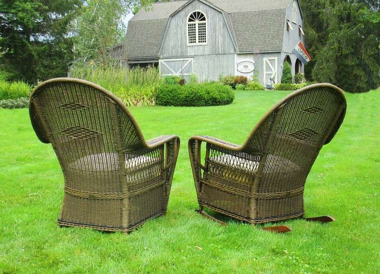 8-Piece Art Deco Wicker Suite In Excellent Condition In Sheffield, MA