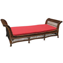 Antique Bar Harbor Wicker Daybed