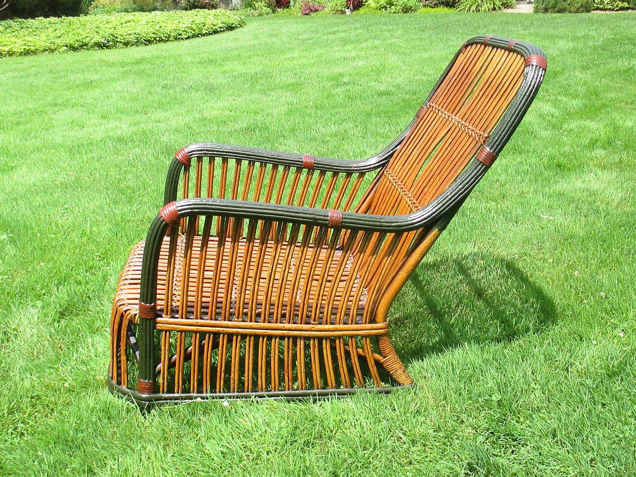 Three-Piece Stick Wicker Suite In Excellent Condition In Sheffield, MA