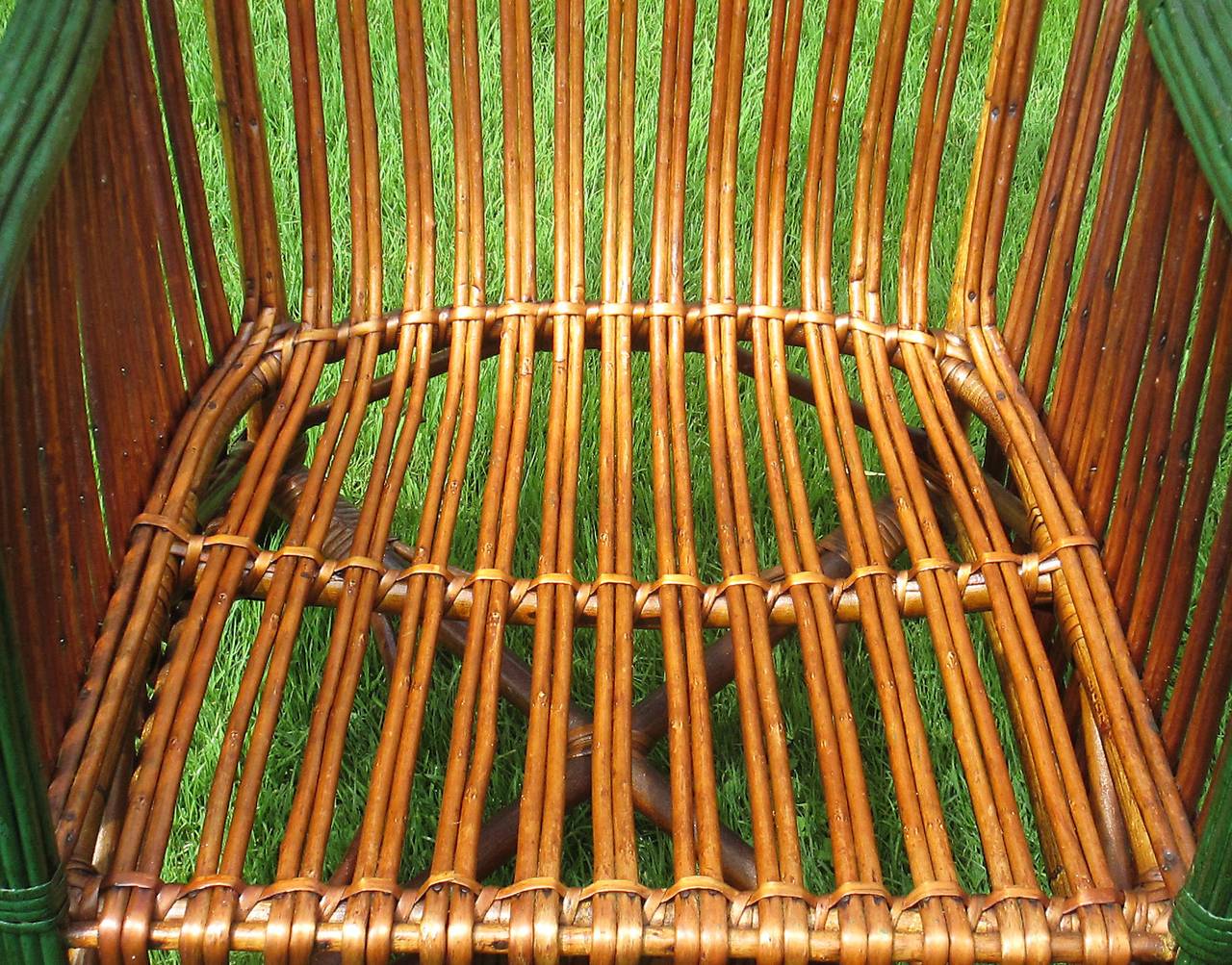 Set of Three Stick Wicker Armchairs 2