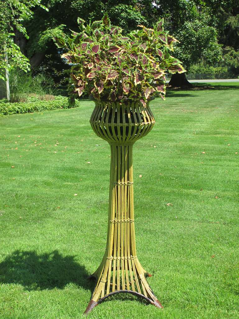 Woven Tall Stick Wicker Planter