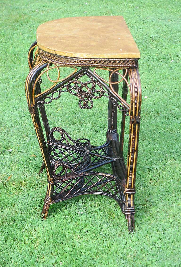 American Early Victorian Wicker Table