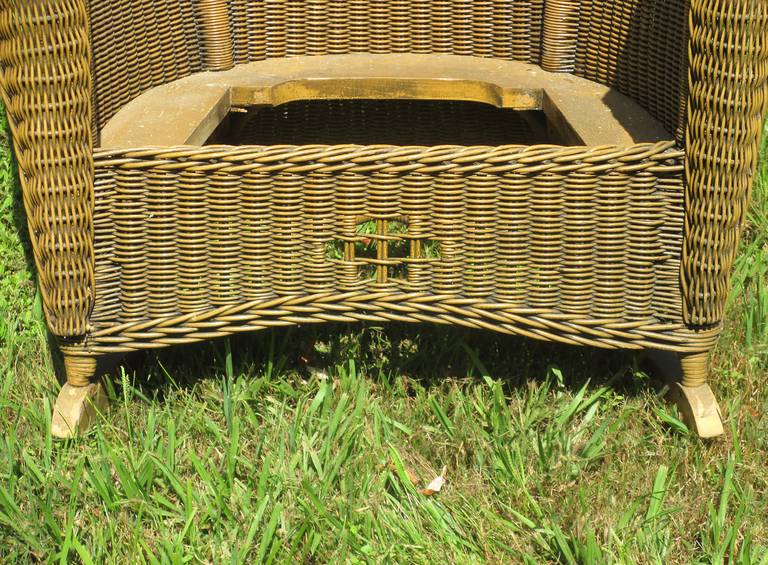 Reed Five-Piece Art Deco Wicker Set For Sale