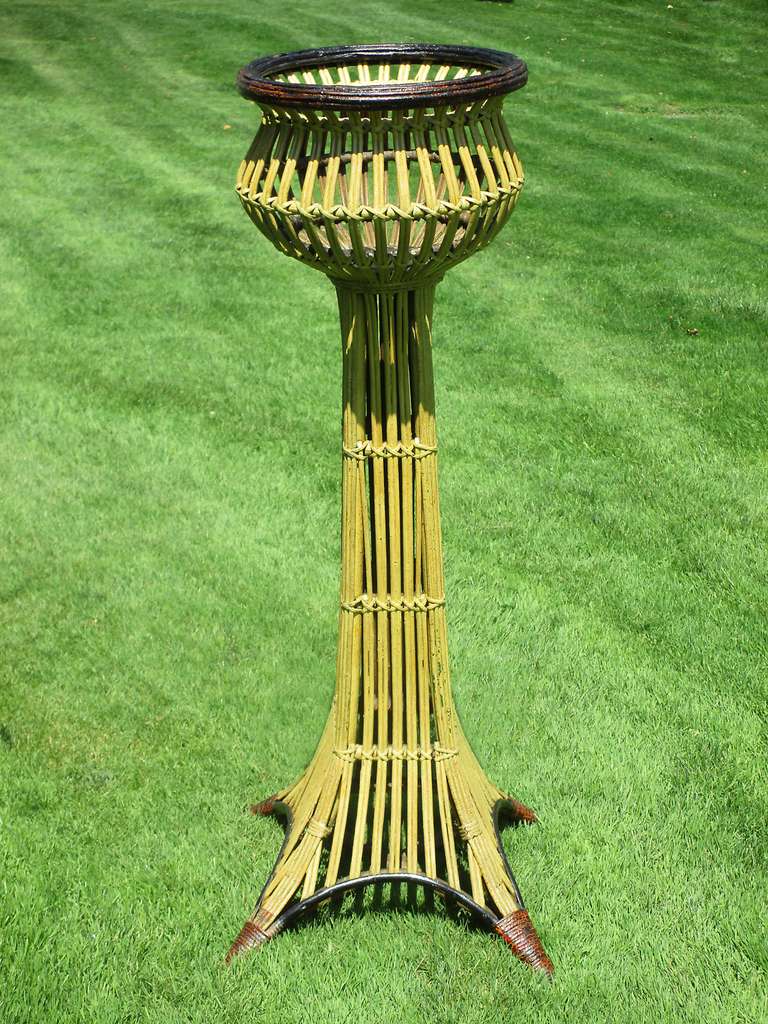 Tall Stick Wicker Planter