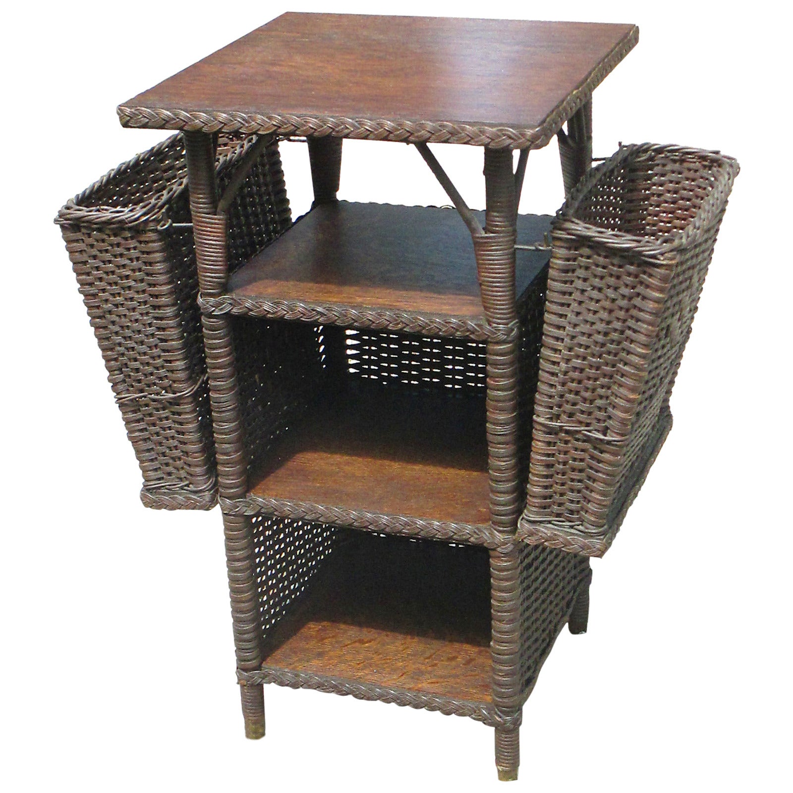 Art Deco Wicker Table For Sale