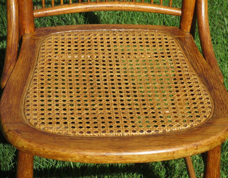 Reed Matching Pair Wicker Side Chairs