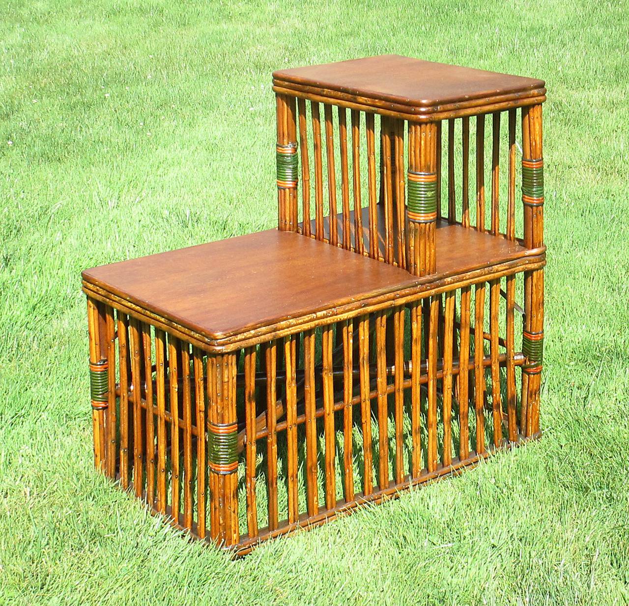 Stick Wicker/Rattan End Table For Sale at 1stDibs