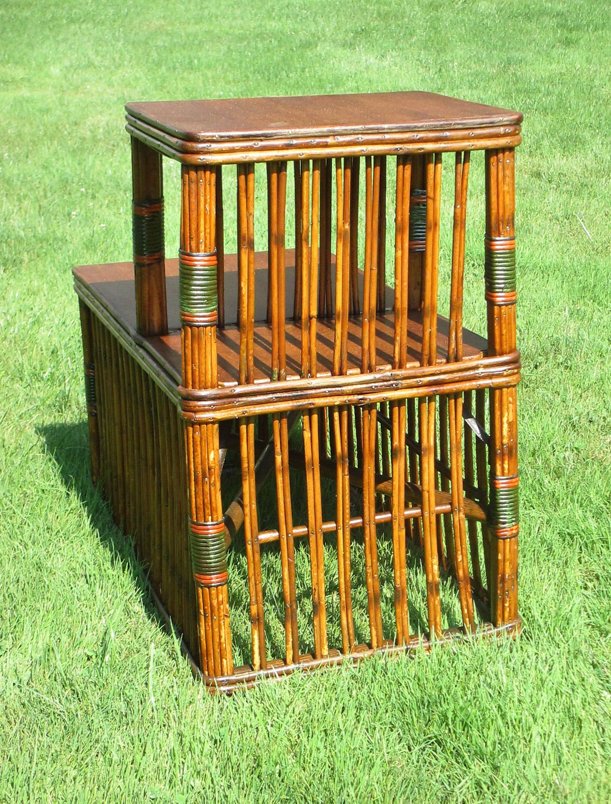 Stick Wicker/Rattan End Table For Sale at 1stDibs