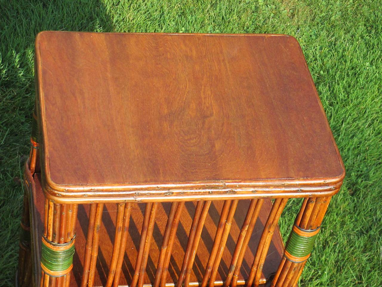 Stick Wicker/Rattan End Table For Sale at 1stDibs