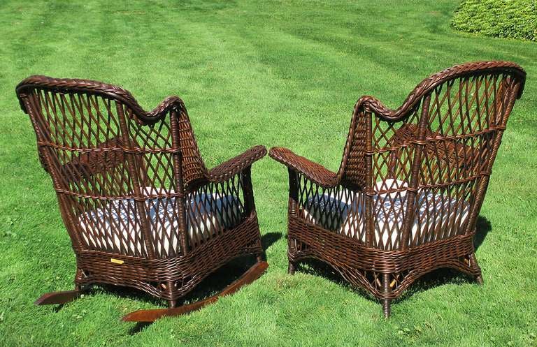 Reed Three-Piece Bar Harbor Wicker Set For Sale