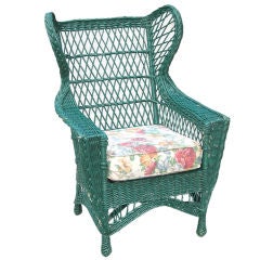 Bar Harbor Wicker Wingback Chair