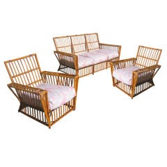 THREE-PIECE STICK WICKER SET