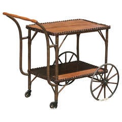 Antique Wicker Tea Cart