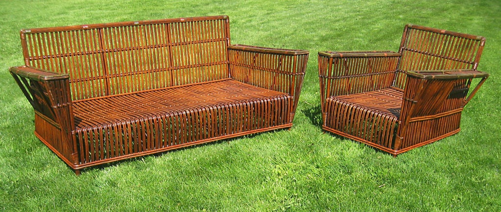 TWO-PIECE STICK WICKER SET