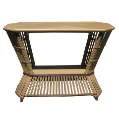 Stick Wicker Side Table